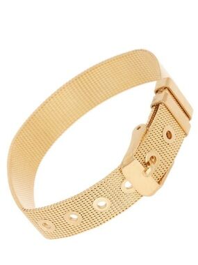 Buckle Golden Brass Tone Women’s Belt Wrist Strap